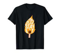 Graphique Orange « Don't Slip Stay Lit Orange » T-Shirt