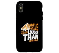 Graphique Orange Hustle Speaks Loud Orange Coque pour iPhone X/XS