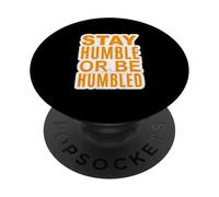 Graphique orange L'importance de l'humilité PopSockets PopGrip Adhésif