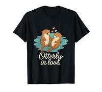Graphique Otterly in Love Couple de loutres T-Shirt