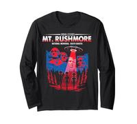 Graphique Patriotique de la Visite d'extraterrestres du MT Rushmore Manche Longue