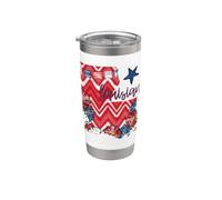 Graphique patriotique floral de la Louisiane Gobelet isotherme en acier inoxydable double paroi