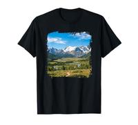 Graphique Paysage de rivière de la vallée des Montagnes Rocheuses T-Shirt