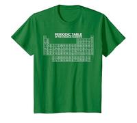 Graphique PÉRIODIQUE des ÉLÉMENTS Chimiques T-Shirt, Enfant, Vert Kelly, 10 Ans