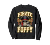 Graphique Pirate Poppy Skull Crossed Cutlass Swords Sweatshirt
