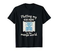 Graphique Plotting My Escape To The Manga World T-Shirt