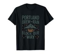 Graphique Portland Brew And Rain Oregon City Pride T-Shirt
