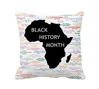 Graphique Raster pour Le Mois De L'Histoire des Noirs,Incluant Les Noms Et Les Périodes. Housse De Coussin avec Fermeture Éclair Housses De Coussins Decorative Taie d'oreiller pour Lit 45X45Cm