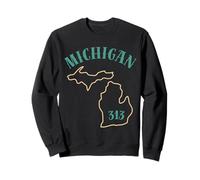 Graphique régional Michigan 313 - Great Lakes State Detroit Sweatshirt
