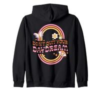 Graphique rétro Arc-en-Ciel Daisy Daydream Sweat à Capuche