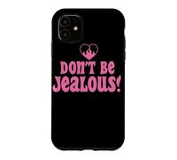 Graphique rétro avec Citation « Don't Be Jealous » Rose Coque pour iPhone 11