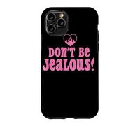Graphique rétro avec Citation « Don't Be Jealous » Rose Coque pour iPhone 11 Pro