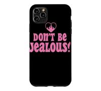 Graphique rétro avec Citation « Don't Be Jealous » Rose Coque pour iPhone 11 Pro Max