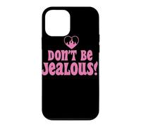 Graphique rétro avec Citation « Don't Be Jealous » Rose Coque pour iPhone 12 Mini