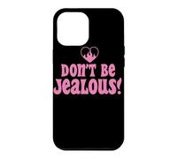 Graphique rétro avec Citation « Don't Be Jealous » Rose Coque pour iPhone 12 Pro Max