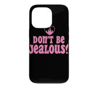 Graphique rétro avec Citation « Don't Be Jealous » Rose Coque pour iPhone 13 Pro