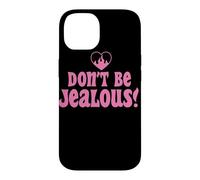 Graphique rétro avec Citation « Don't Be Jealous » Rose Coque pour iPhone 14