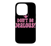 Graphique rétro avec Citation « Don't Be Jealous » Rose Coque pour iPhone 14 Pro