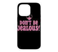 Graphique rétro avec Citation « Don't Be Jealous » Rose Coque pour iPhone 14 Pro Max