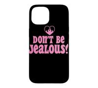 Graphique rétro avec Citation « Don't Be Jealous » Rose Coque pour iPhone 15