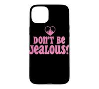 Graphique rétro avec Citation « Don't Be Jealous » Rose Coque pour iPhone 15 Plus