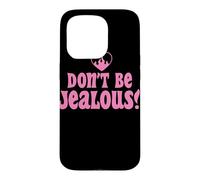 Graphique rétro avec Citation « Don't Be Jealous » Rose Coque pour iPhone 15 Pro