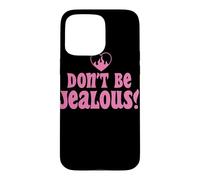 Graphique rétro avec Citation « Don't Be Jealous » Rose Coque pour iPhone 15 Pro Max