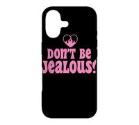 Graphique rétro avec Citation « Don't Be Jealous » Rose Coque pour iPhone 17