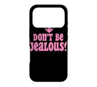 Graphique rétro avec Citation « Don't Be Jealous » Rose Coque pour iPhone 17 Pro
