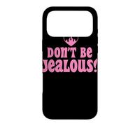 Graphique rétro avec Citation « Don't Be Jealous » Rose Coque pour iPhone 17 Pro Max