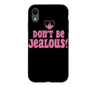 Graphique rétro avec Citation « Don't Be Jealous » Rose Coque pour iPhone XR