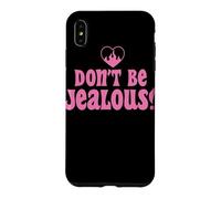 Graphique rétro avec Citation « Don't Be Jealous » Rose Coque pour iPhone XS Max