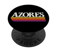 Graphique rétro des Açores Portugal PopSockets PopGrip Adhésif
