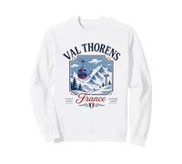 Graphique rétro du téléphérique de Ski de Val Thorens France Sweatshirt