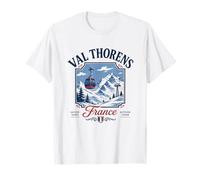 Graphique rétro du téléphérique de Ski de Val Thorens France T-Shirt