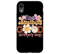 Graphique rétro Find Something Good Every Day Coque pour iPhone XR