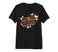 Graphique rétro The Way You Speak Yourself Matters T-Shirt Haut de Gamme