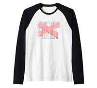 Graphique Rouge Not Over Here Manche Raglan