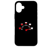 Graphique Rouge Presque sans cœur Coque pour iPhone 16 Plus
