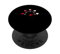 Graphique Rouge Presque sans cœur PopSockets PopGrip Adhésif