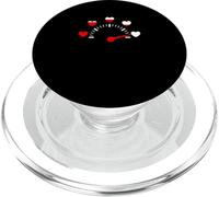 Graphique Rouge Presque sans cœur PopSockets PopGrip pour MagSafe