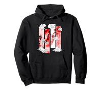 Graphique Rouge scène Falaise Japonaise Rouge Sweat à Capuche