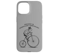 Graphique significatif Tomfoolery Penny-Farthing Bullfrog Coque pour iPhone 15