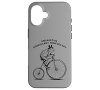Graphique significatif Tomfoolery Penny-Farthing Bullfrog Coque pour iPhone 16