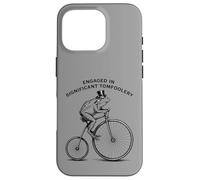 Graphique significatif Tomfoolery Penny-Farthing Bullfrog Coque pour iPhone 16 Pro