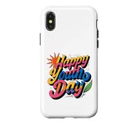 Graphique Soleil Happy Youth Day Coque pour iPhone X/XS