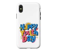 Graphique Soleil Happy Youth Day Coque pour iPhone X/XS