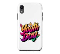Graphique Soleil Happy Youth Day Coque pour iPhone XR