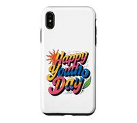 Graphique Soleil Happy Youth Day Coque pour iPhone XS Max