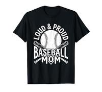 Graphique Sportif Vintage Loud and Proud Baseball Mom T-Shirt